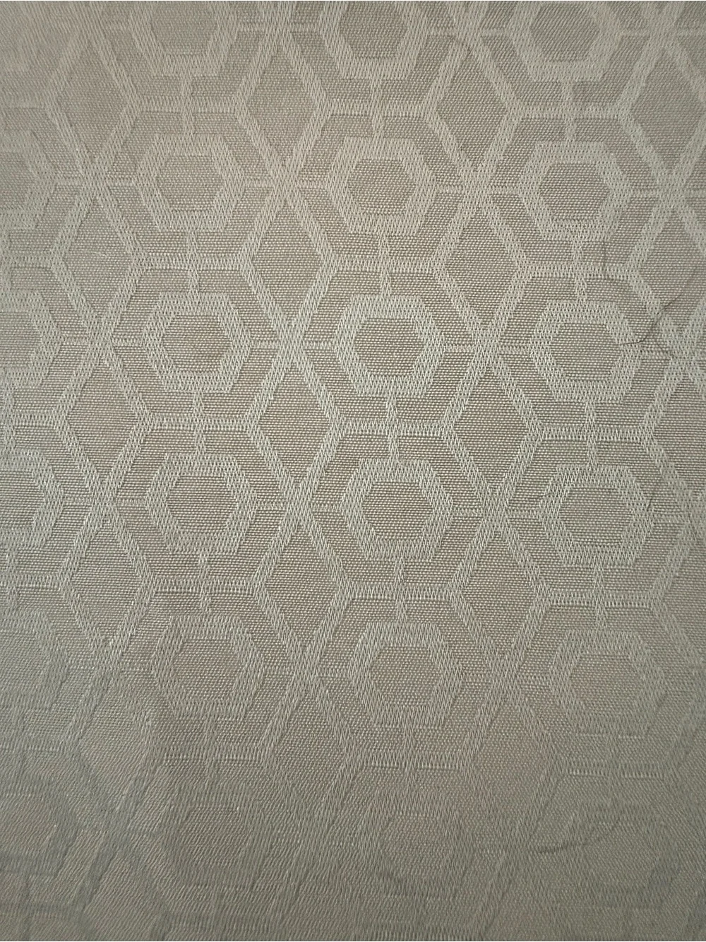 2 Neutral Geometric Pattern Grommet Curtain Panel - Gray/silver